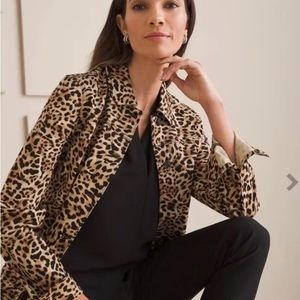 Chico’s - Women’s Lynx-Print Denim Jacket